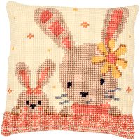 Набор для вышивания подушки Сладкие кролики  VERVACO PN-0187190