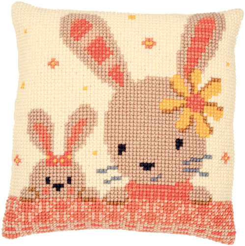 Набор для вышивания подушки Сладкие кролики  VERVACO PN-0187190 смотреть фото