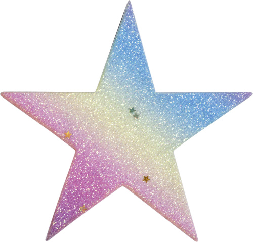 Фото термоаппликация звезда с разноцветными блёстками большая  hkm 42998 на сайте ArtPins.ru