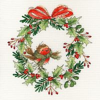 Набор для вышивания Robin Wreath Венок Робина Bothy Threads XX14