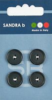 Пуговицы Sandra 4 шт на блистере темно-серый CARD179