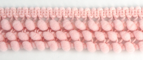 Фото тесьма с помпонами трехрядная бледно-розовая cmm sew & craft 6000/3/47 на сайте ArtPins.ru