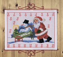 Набор для вышивания календаря Рождественский календарь - 34-8206
