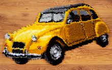 Набор для вышивания коврика Старый желтый автомобиль VERVACO PN-0149512