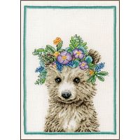 Набор для вышивания Flower crown bear   LANARTE PN-0200867