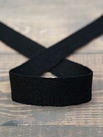 Тесьма киперная SAFISA, 20 мм, 25 м, цвет 01, черный