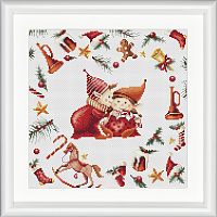 Набор для вышивания Рождественские гномы 3 канва лён 28 ct Dutch Stitch Brothers DSB019L