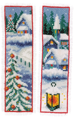 Набор для вышивания закладки Зимние домики  VERVACO PN-0158348 смотреть фото