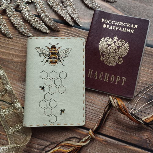 Набор для вышивания обложки для паспорта Медовая  NEOCRAFT НК-18e смотреть фото