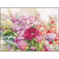 Набор для вышивания Bright Florals LANARTE PN-0205167