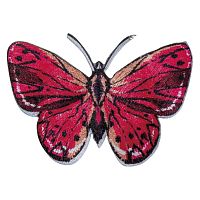 Термоаппликация Бабочка розовая светло-коричневая  HKM 39273