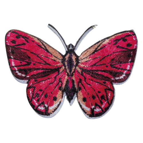 Фото термоаппликация бабочка розовая светло-коричневая  hkm 39273 на сайте ArtPins.ru