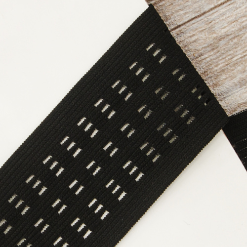 Фото резинка поясная решетчатая 45 мм 25 м цвет 01 черный safisa на сайте ArtPins.ru