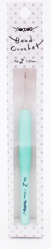 Крючок для вязания бусинами с ручкой Sucre Bead Crochet 1.5 мм сталь пластик Tulip TB13-2e