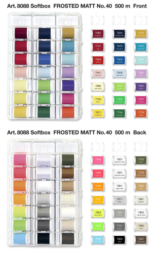 Фото набор экстра матовых вышивальных ниток frosted matt 40*500 м madeira 8088 на сайте ArtPins.ru фото 2