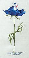 Набор для вышивания Голубой цветок 35*16 см Acufactum Ute Menze 2585