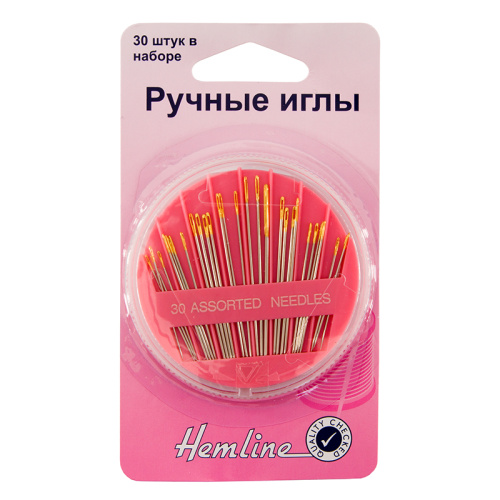 Фото иглы ручные для рукоделия в круглом органайзере 30 шт hemline 210.30 на сайте ArtPins.ru