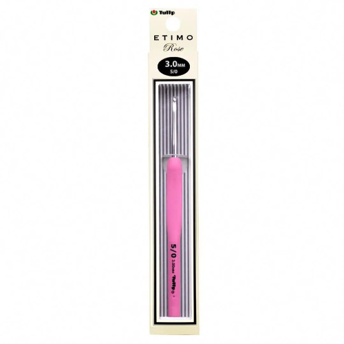 Крючок для вязания с ручкой ETIMO Rose 3 мм Tulip TER-06e