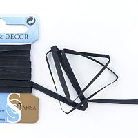 Лента для вышивания 4 мм 5 м цвет 01 черный Safisa P111-4мм-01