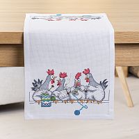 Набор для вышивания дорожки Куриные посиделки  Permin 63-0436