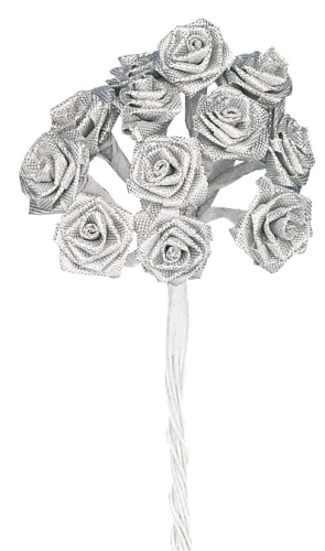 Букет для декорирования Серебряные розы RAYHER 5408422 фото