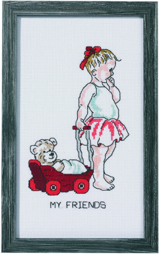 Набор для вышивания Девочка с куклой - 92-1182 смотреть фото