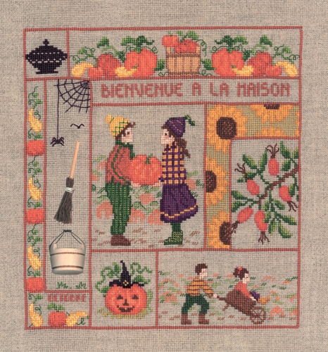 Набор для вышивания: BIENVENUE OCTOBRE  Добро пожаловать Октябрь  le boheur des dames 2659 смотреть фото