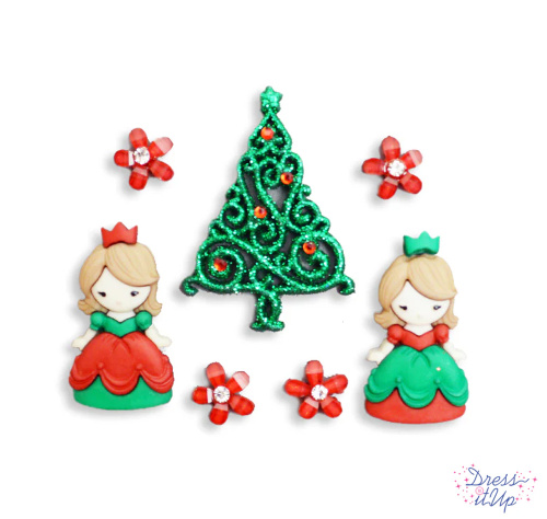 Фото пуговицы декоративные рождественские принцессы  jesse james 12158 на сайте ArtPins.ru
