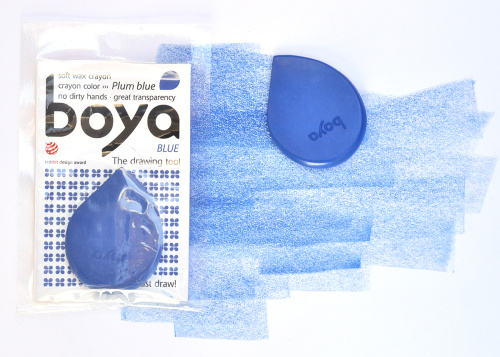 Пастель восковая для рисования Boya мелок сливово-голубой 1 SET/PLUM BLUE фото