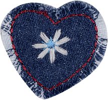 Термоаппликация Голубое сердце со звездой  HKM 42928