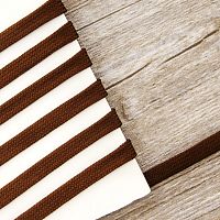 Шнур PEGA плоский, полиэстровый, цвет коричневый, 10 мм