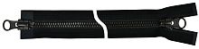 Молния Metalux, двухзамковая, черная матовая, тип5 (65см) 501 black 65