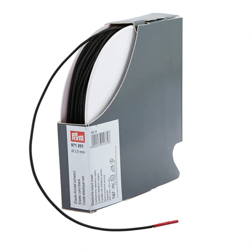 Эластичный шпагат резинка 50 м d 2.5 мм черный Prym 971201 Эластичный шпагат резинка 50 м d 2.5 мм черный Prym 971201