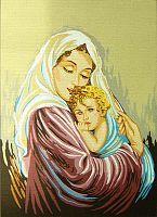 Канва жесткая с рисунком Мать и дитя SOULOS 10.539