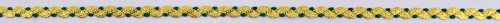 Фото тесьма pega тип вьюнчик люрекс золото с зеленым 7 мм на сайте ArtPins.ru