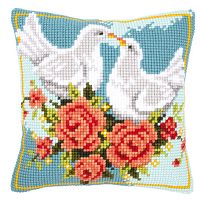 Набор для вышивания подушки Влюблённые голуби VERVACO PN-0143723