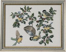 Набор для вышивания Птицы и остролист 29 х 39 см Eva Rosenstand 12-451