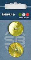 Пуговицы Sandra 2 шт на блистере желтый CARD039