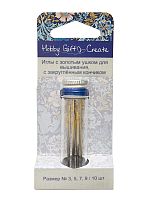 Иглы для вышивания с острым кончиком в пластиковом контейнере 10 шт Hobby Gift Create Hemline HGC280G.39.01