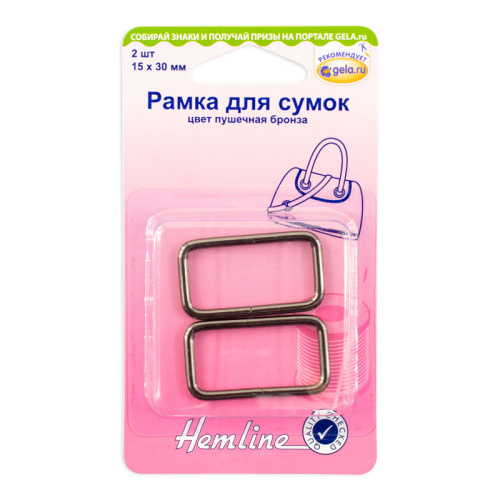 Фото рамка для сумок 30 мм hemline 4503.30.nb на сайте ArtPins.ru