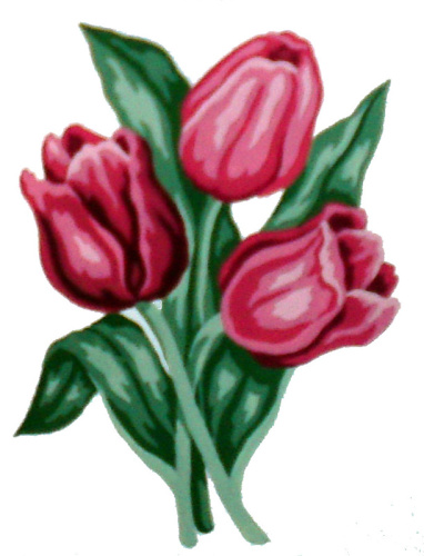 Канва жесткая с рисунком Тюльпаны смотреть фото
