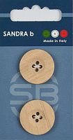 Пуговицы Sandra 2 шт на блистере деревянный CARD238