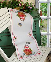 Набор для вышивания Anchor салфетка-дорожка Cherries in a Basket MEZ Венгрия 9240000-02300
