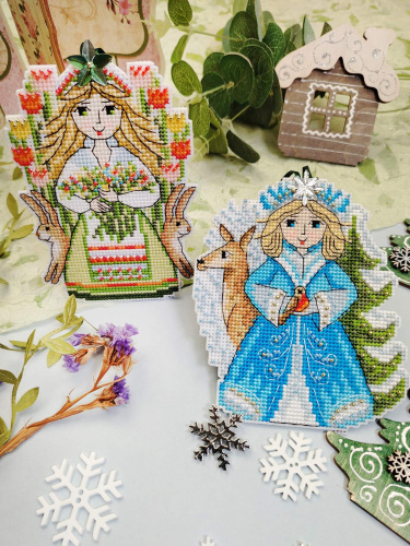 Набор для вышивания на пластиковой канве Девы зимы и весны  Марья Искусница 23.001.11 смотреть фото фото 5