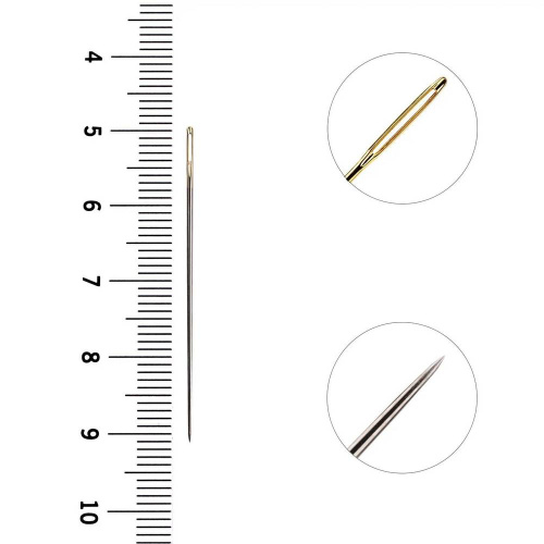Иглы ручные для вышивки Embroidery 0.84*41.3 мм №5 сталь Tulip THN-017e фото 3