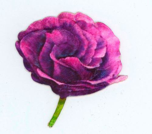 Фото термоаппликация с 3d эффектом цветок фиолетовый на сайте ArtPins.ru
