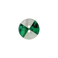Пуговица с 2 отверстиями размер 15 мм перламутр зеленый Union Knopf by Prym U0453838015002601-20