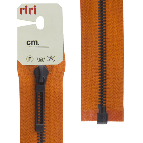 Купить Молнии riri звено BI слайдер STAB разъёмная 1 замок 6 мм 60 см цвет 2404 оранжевый фото