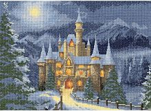 Набор для вышивания Рождественский сказочный замок Linda 27 ct HERITAGE JCFC1823E