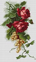 Набор для вышивания Красные розы с виноградом